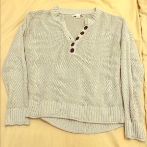 AE Oversized Henley Pullover Sweater